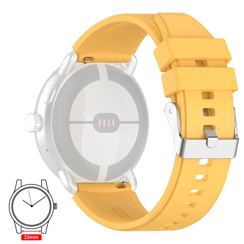 Curea Huawei Watch GT 2 46mm Techsuit, galben, W026