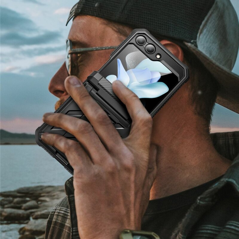 Husa Samsung Galaxy Z Flip5 Supcase Unicorn Beetle Pro, negru