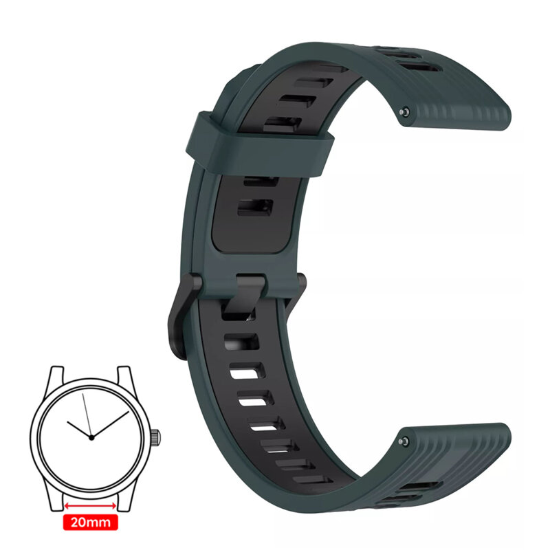 Curea Huawei Watch GT 42mm Techsuit, verde, W002