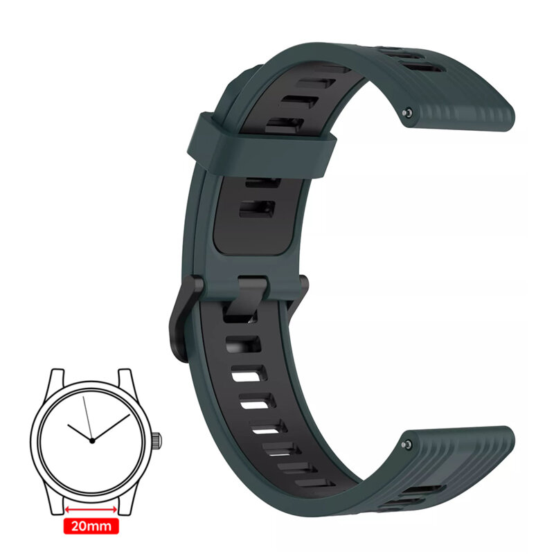 Curea Huawei Watch GT 2 42mm Techsuit, verde, W002
