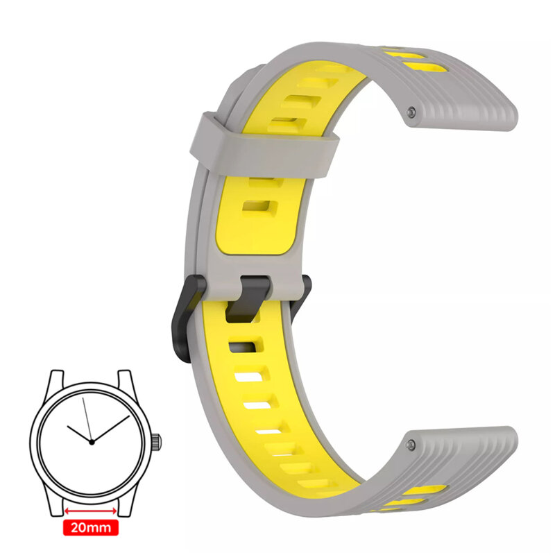 Curea Huawei Watch GT 42mm Techsuit, gri, W002