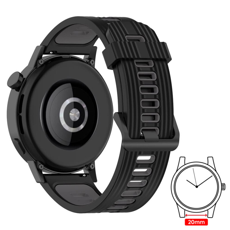 Curea Huawei Watch GT 2 42mm Techsuit, negru, W002