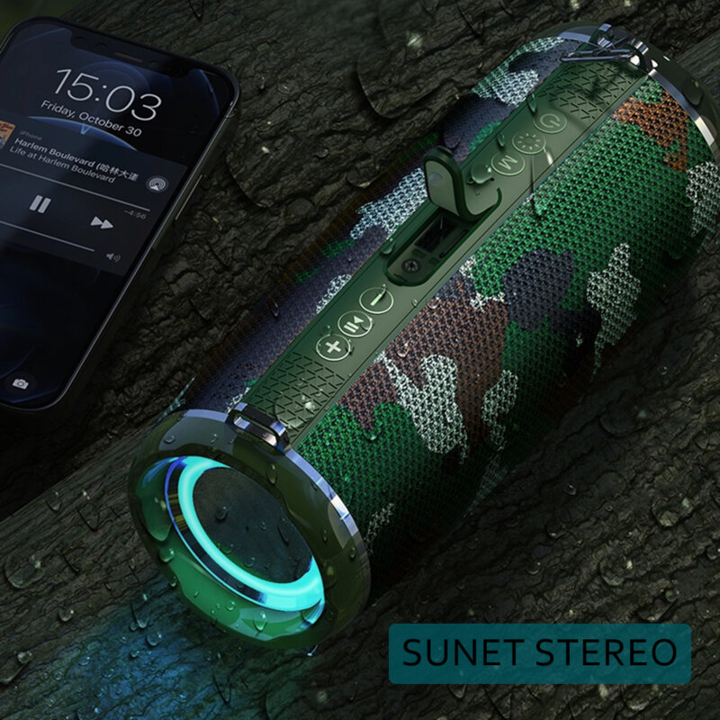 Boxa portabila waterproof 10W, Micro-SD, FM, Hoco HC2, verde