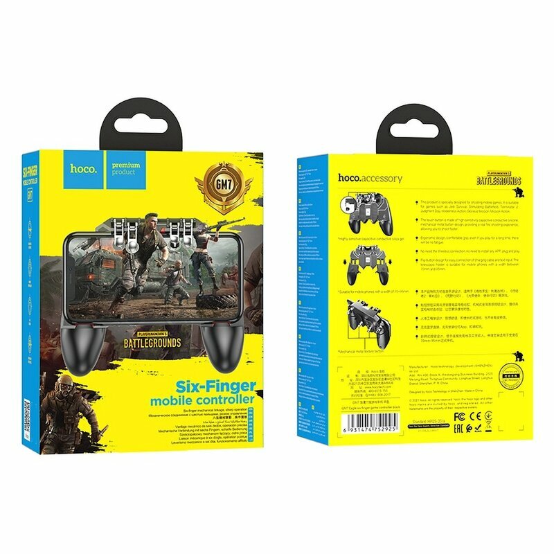 Gamepad telefon Hoco GM7 tip controller gaming, negru