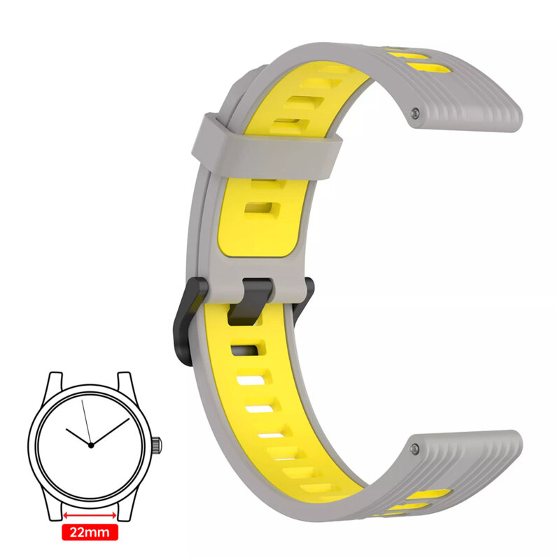 Curea Amazfit GTR 47mm Titanium Techsuit, gri, W002