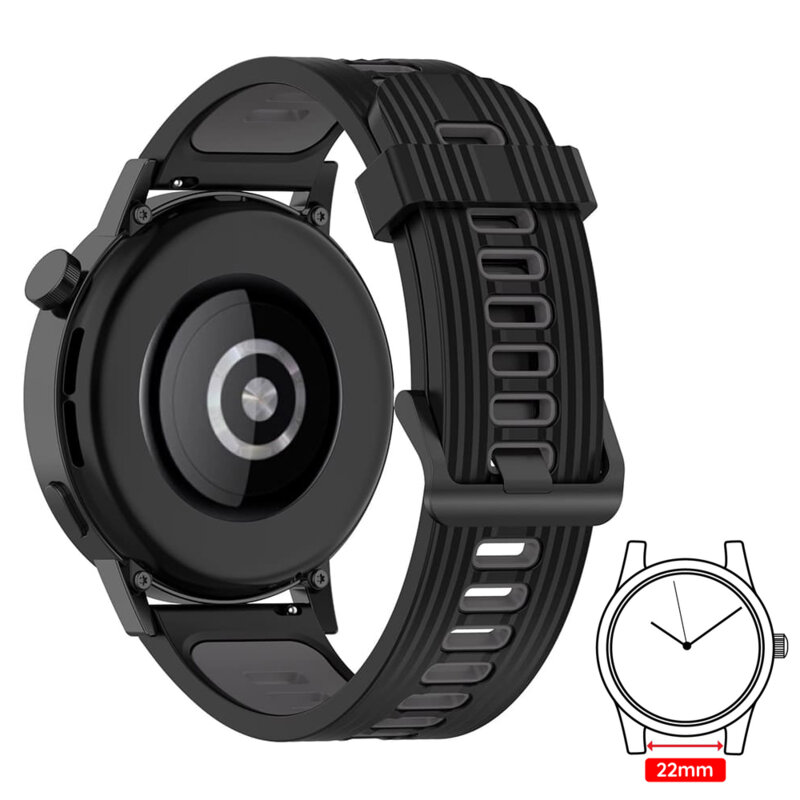 Curea Huawei Watch GT 2 46mm Techsuit, negru, W002