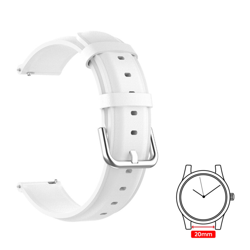 Curea Amazfit GTR 42mm Techsuit, alb, W007PU