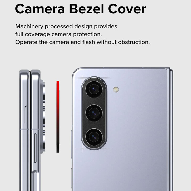Protectie camera Samsung Galaxy Z Fold5 Ringke Camera Styling, negru