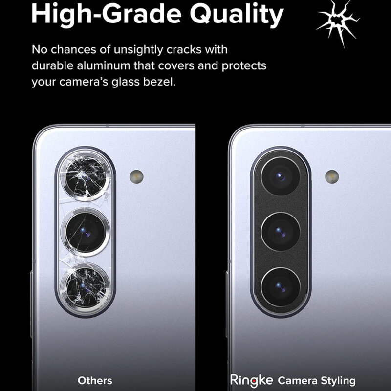 Protectie camera Samsung Galaxy Z Fold5 Ringke Camera Styling, negru