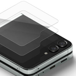 [Pachet 2x] Folie sticla Samsung Galaxy Z Flip5 Ringke Cover Display Tempered Glass, transparenta