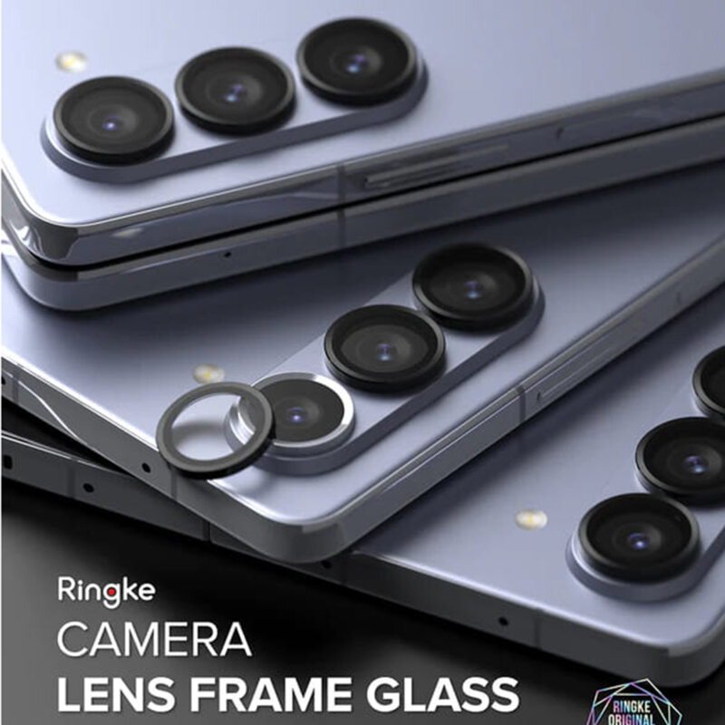 Folie sticla camera Samsung Galaxy Z Fold5 Ringke Camera Lens Frame, negru