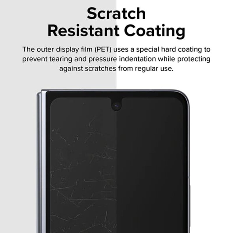 [Pachet 2x] Folie Samsung Galaxy Z Fold5 Ringke Dual Easy Film Full Coverage, transparenta