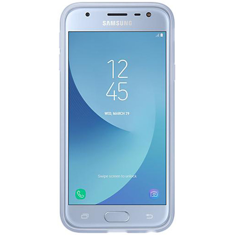 Husa Originala Samsung Galaxy J3 2017 J330, Galaxy J3 Pro 2017 Jelly Cover - Blue