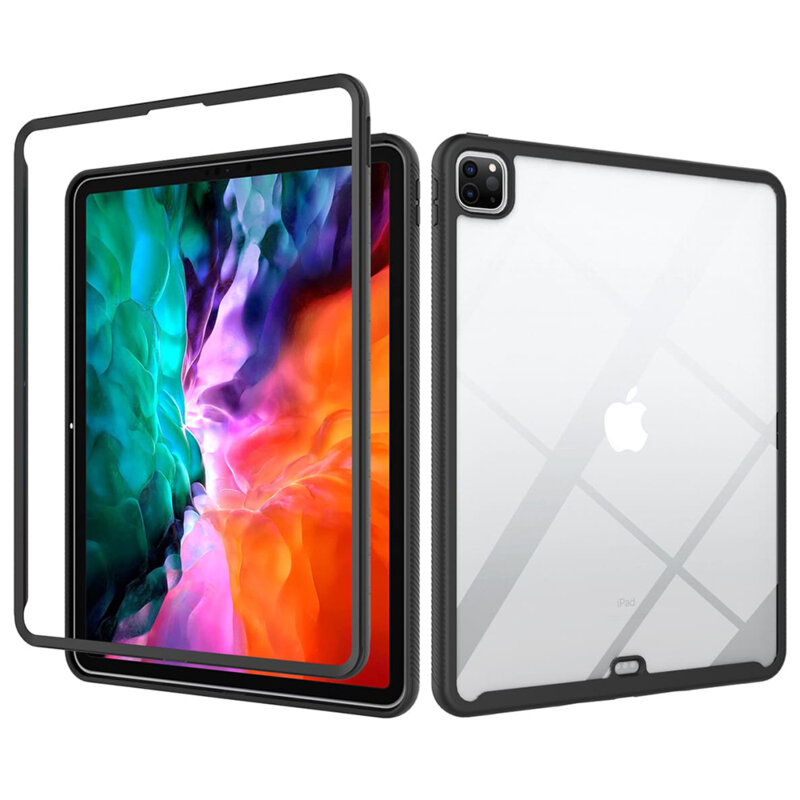 [Pachet 360°] Husa + folie iPad Pro 12.9 (2022) Techsuit Defense, negru