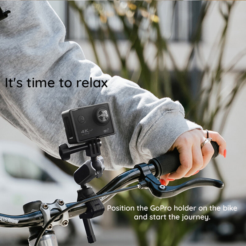 Suport bicicleta pentru camera GoPro Techsuit JX-008, gri