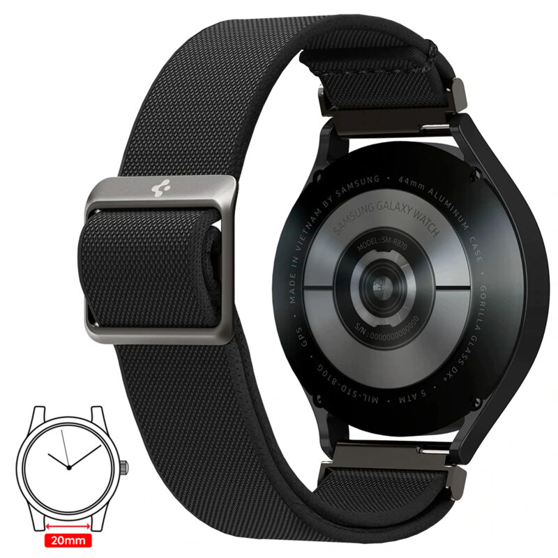 Curea Amazfit GTR 42mm Spigen Lite Fit, negru