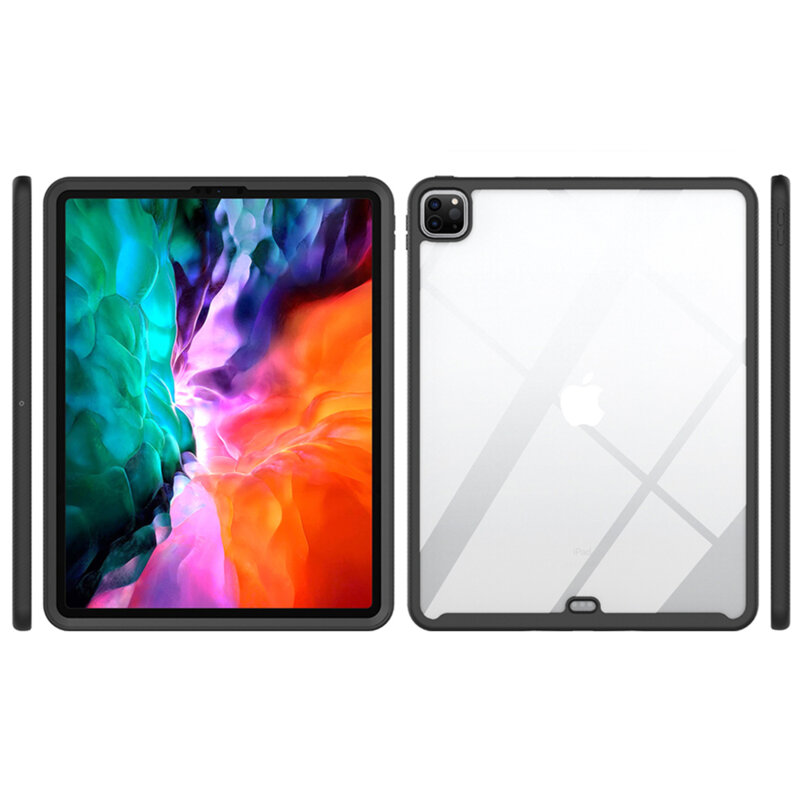 [Pachet 360°] Husa + folie iPad Pro 12.9 (2022) Techsuit Defense, negru