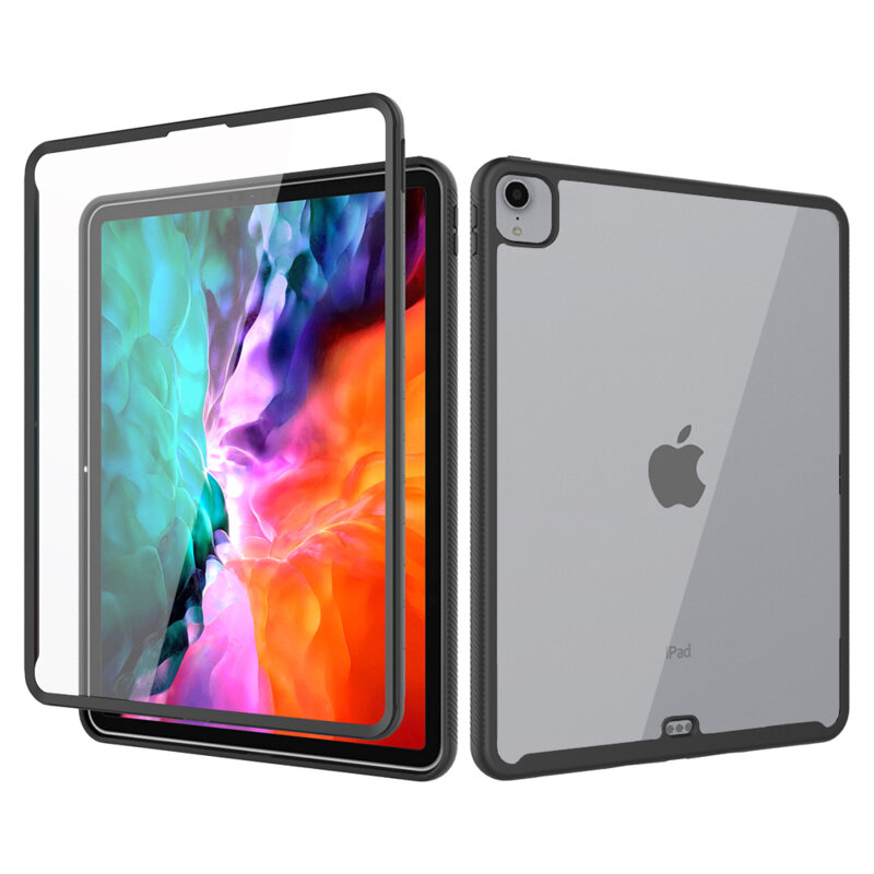 [Pachet 360°] Husa + folie iPad Pro 2018 12.9 A1876/A1983 Techsuit Defense, negru
