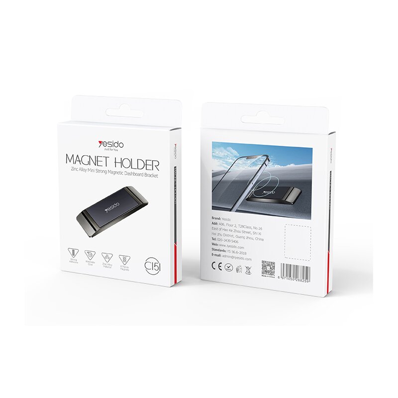 Suport magnetic telefon auto universal Yesido C151, gri
