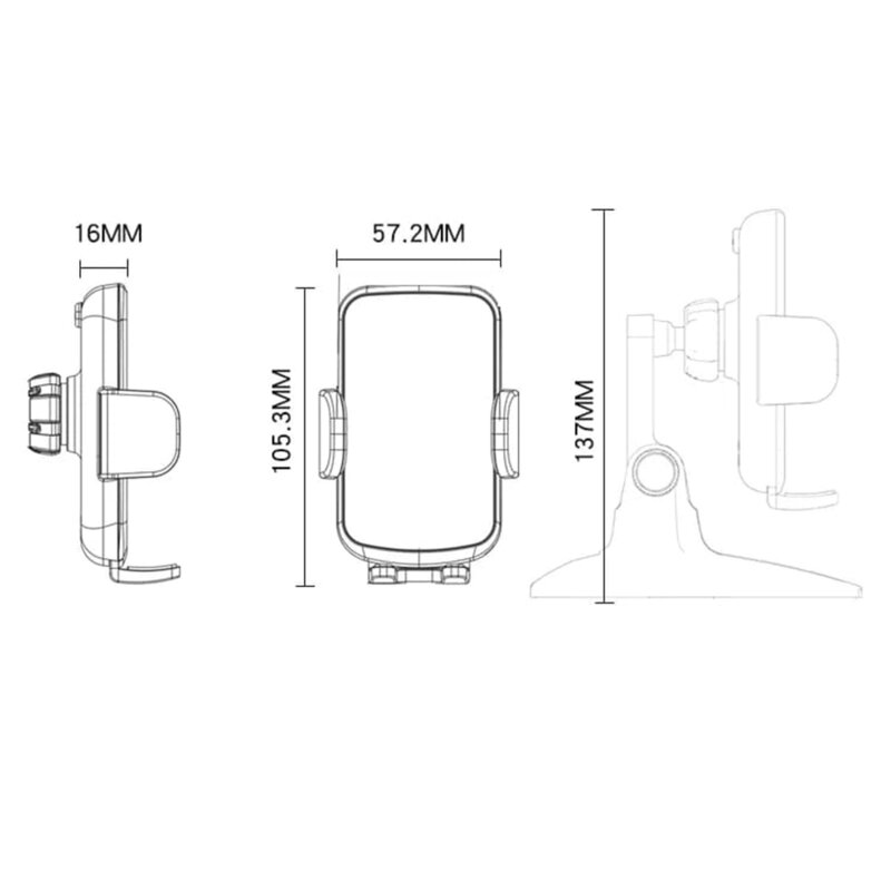 Suport de telefon pentru birou ajustabil Yesido C181, negru