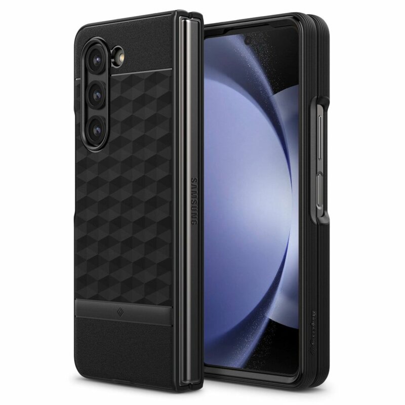 Husa Samsung Galaxy Z Fold5 Spigen Caseology Parallax, negru