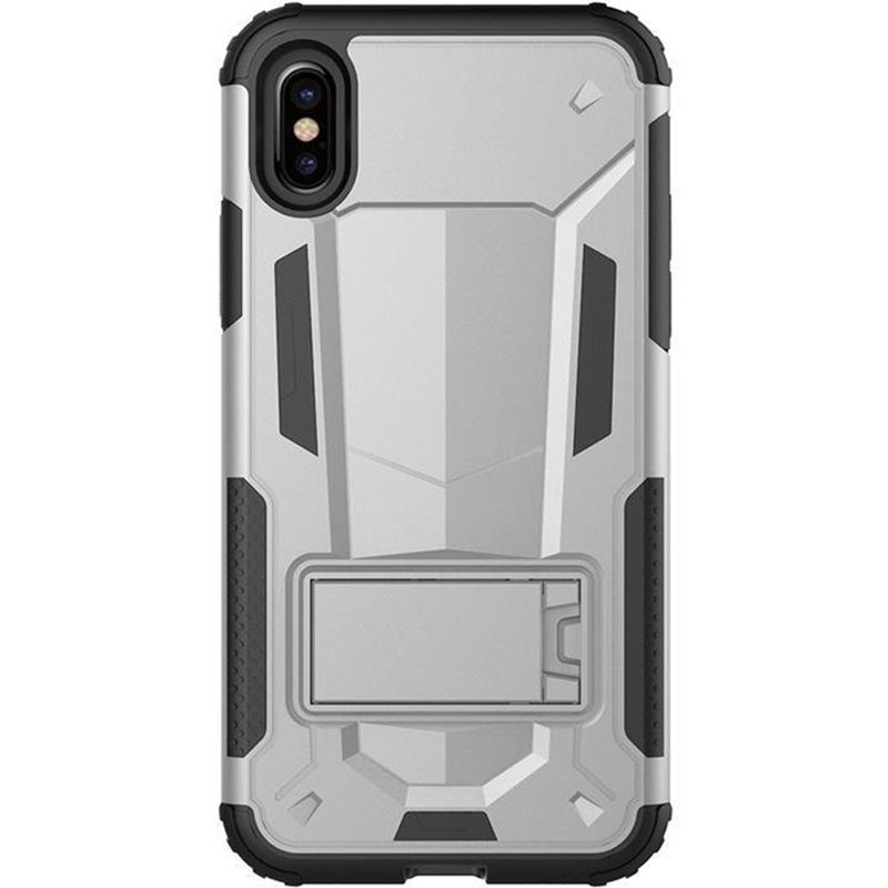 Husa iPhone X, iPhone 10 Zizo Hybrid Transformer - Argintiu