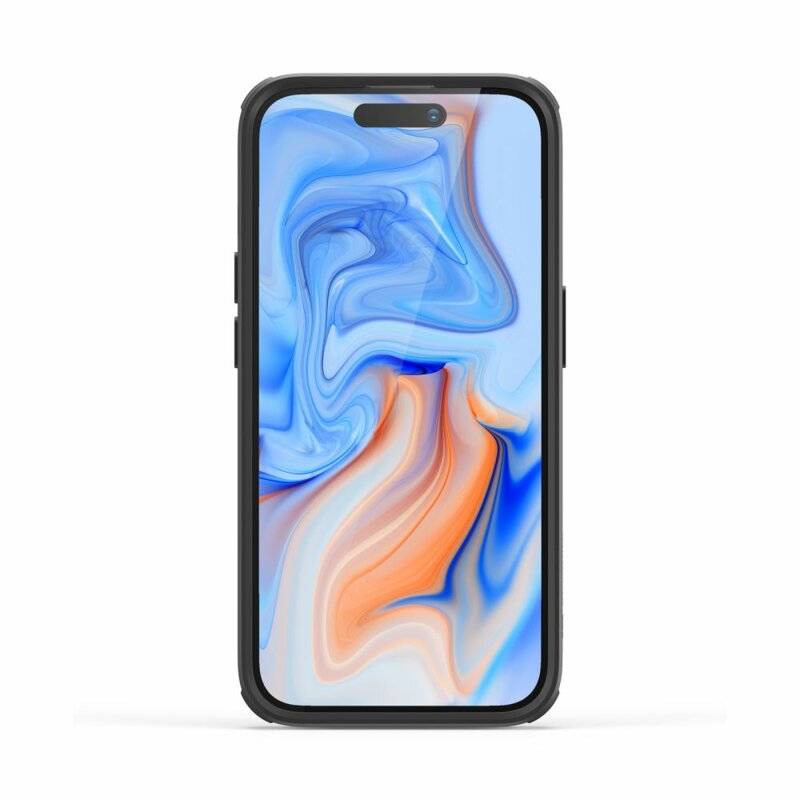 Husa iPhone 15 Plus ESR Classic Hybrid HaloLock Kickstand, negru/transparenta