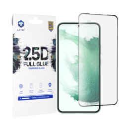 Folie sticla Samsung Galaxy S22 Plus 5G Lito 2.5D Full Glue Super Thin, negru