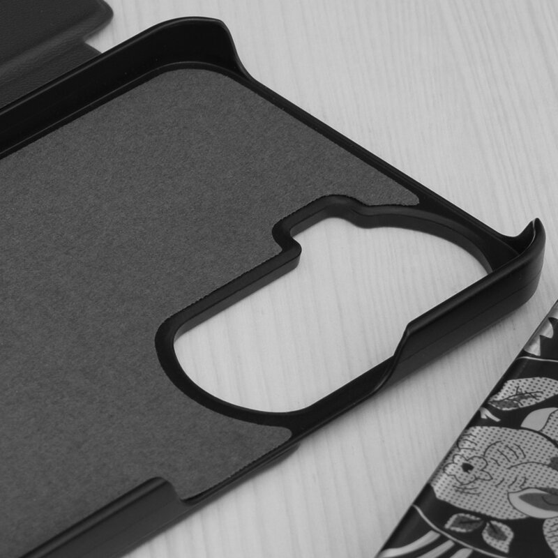 Husa Honor 90 Lite Eco Leather View flip tip carte, negru