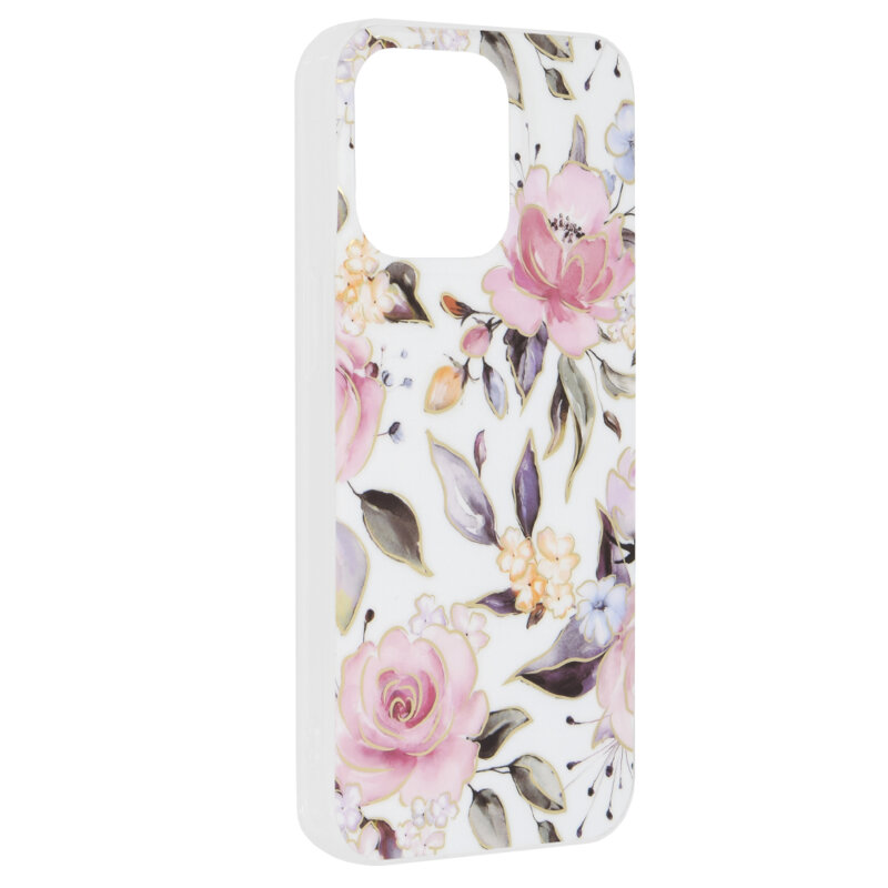 Husa iPhone 15 Pro Max Techsuit Marble, Chloe White
