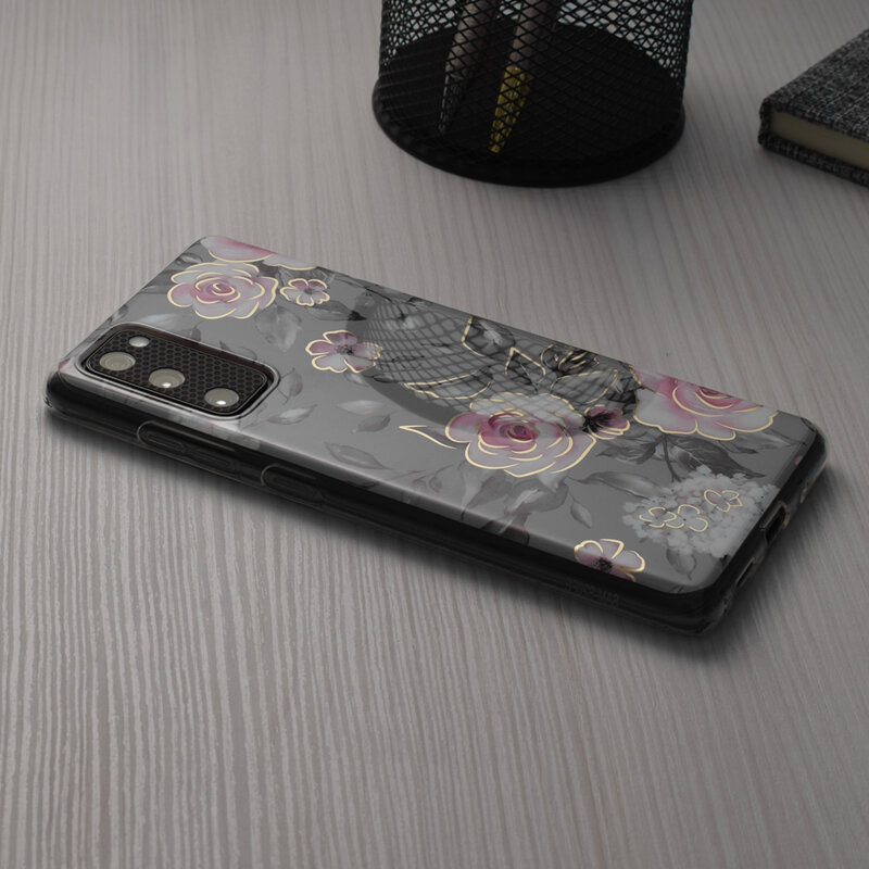 Husa iPhone 15 Techsuit Marble, Bloom of Ruth Gray