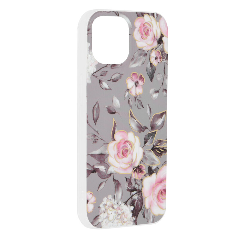 Husa iPhone 15 Techsuit Marble, Bloom of Ruth Gray