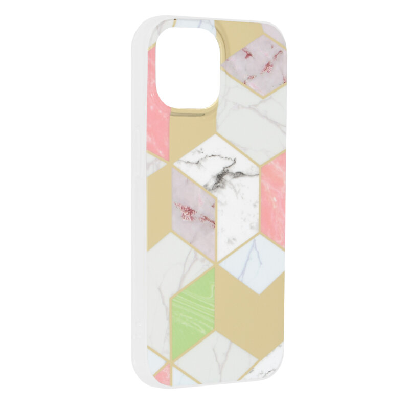 Husa iPhone 15 Techsuit Marble, Purple Hex
