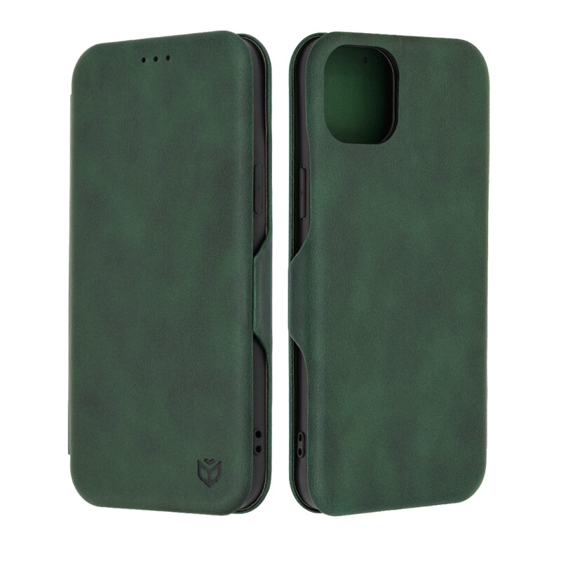 Husa 360° iPhone 15 Plus Techsuit Safe Wallet Plus, verde