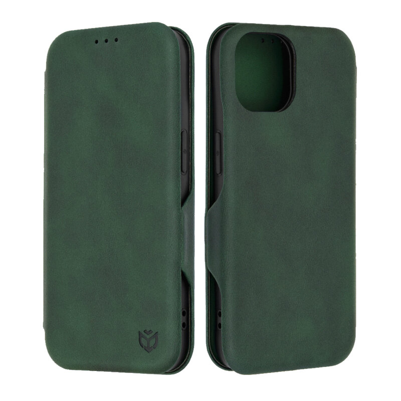 Husa 360° iPhone 15 Techsuit Safe Wallet Plus, verde