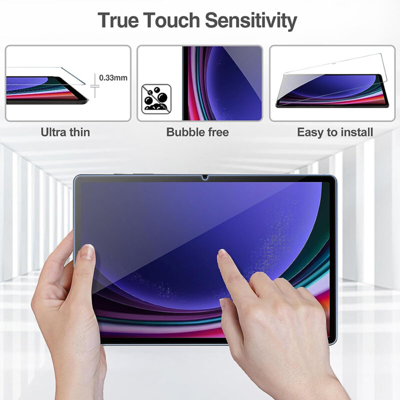 Folie sticla Samsung Galaxy Tab S9 Lito 9H Tempered Glass, transparenta