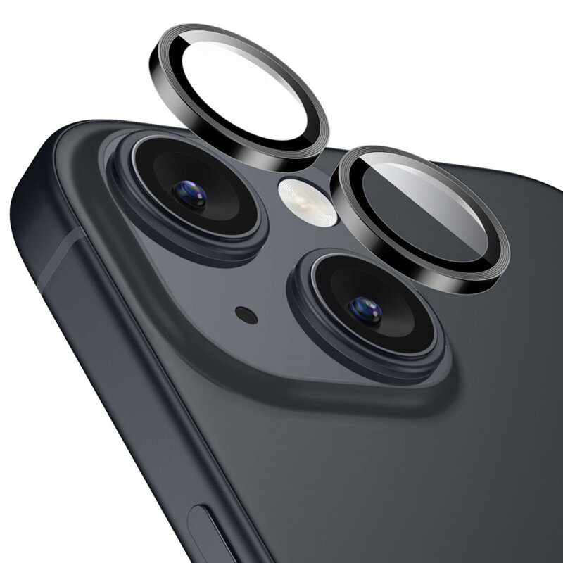 Folie sticla camera iPhone 15 Plus ESR Armorite Camera Lens Protectors, negru