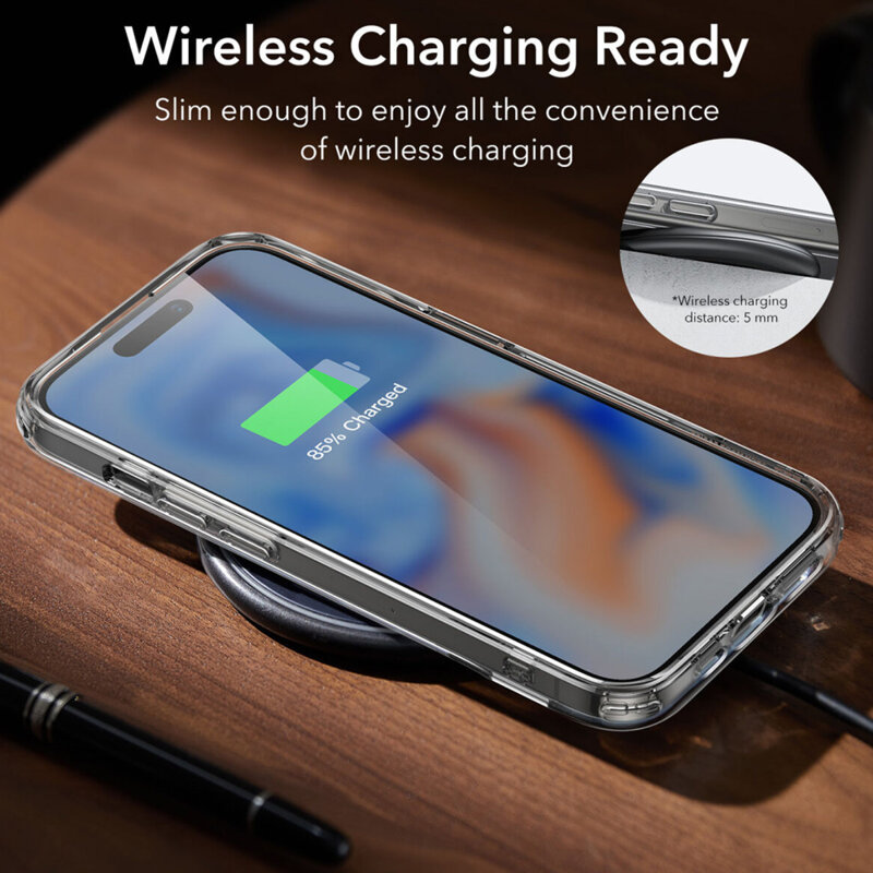 Husa iPhone 15 Plus ESR Air Shield Boost Kickstand, transparenta