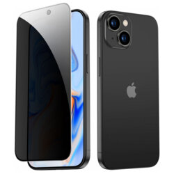 Folie sticla privacy iPhone 15 Plus ESR Tempered Glass, negru