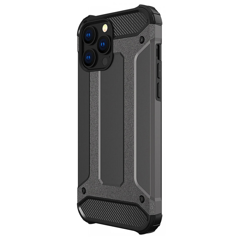 Husa iPhone 15 Pro Max Techsuit Hybrid Armor, negru