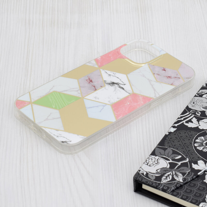 Husa iPhone 15 Plus Techsuit Marble, Purple Hex