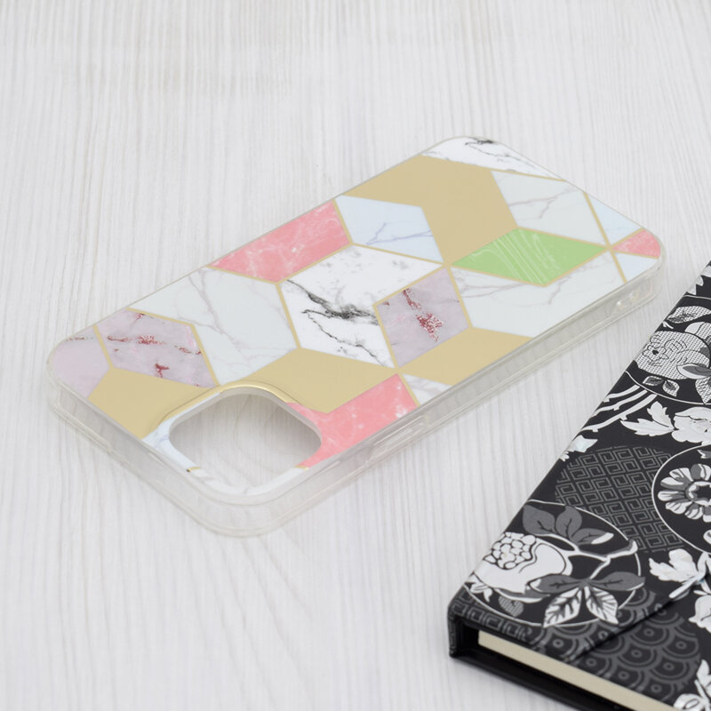 Husa iPhone 15 Plus Techsuit Marble, Purple Hex