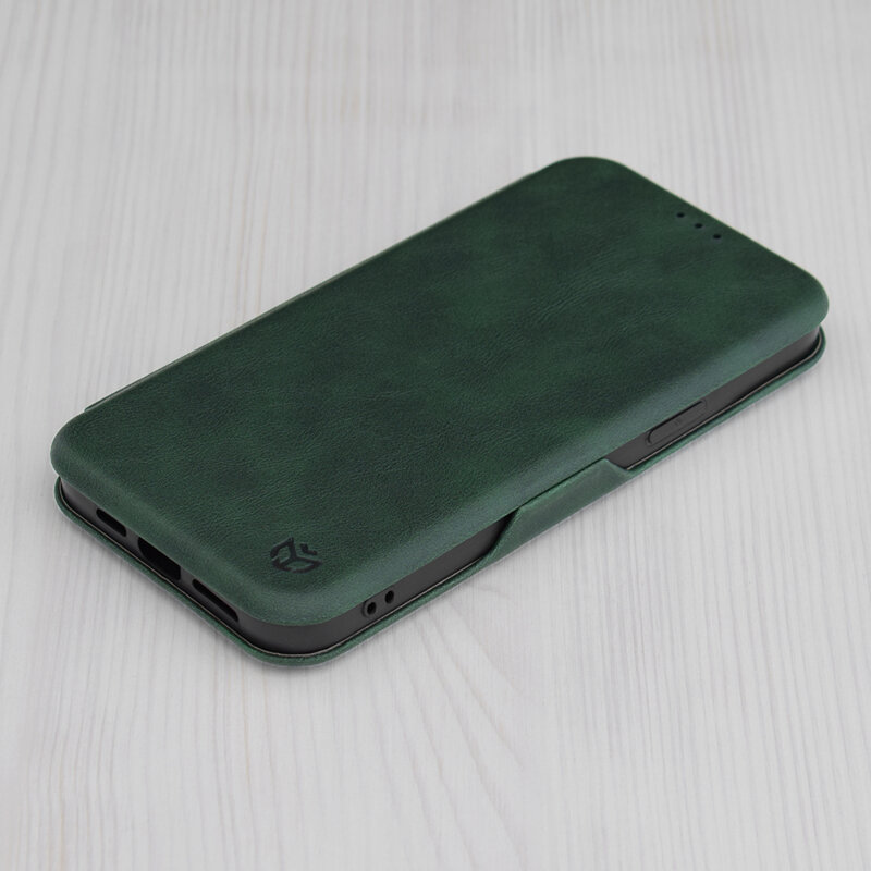 Husa 360° iPhone 15 Pro Techsuit Safe Wallet Plus, verde