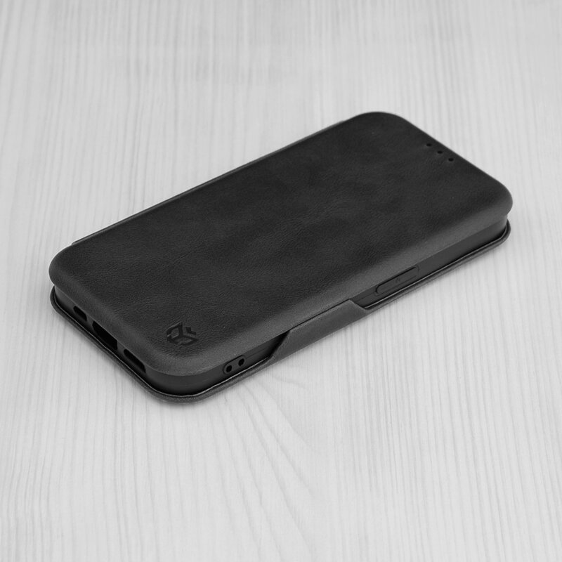 Husa 360° iPhone 15 Plus Techsuit Safe Wallet Plus, negru