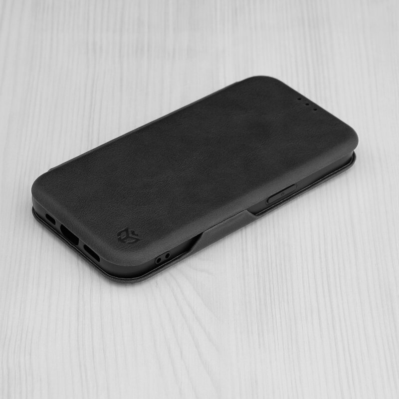 Husa 360° iPhone 15 Pro Max Techsuit Safe Wallet Plus, negru