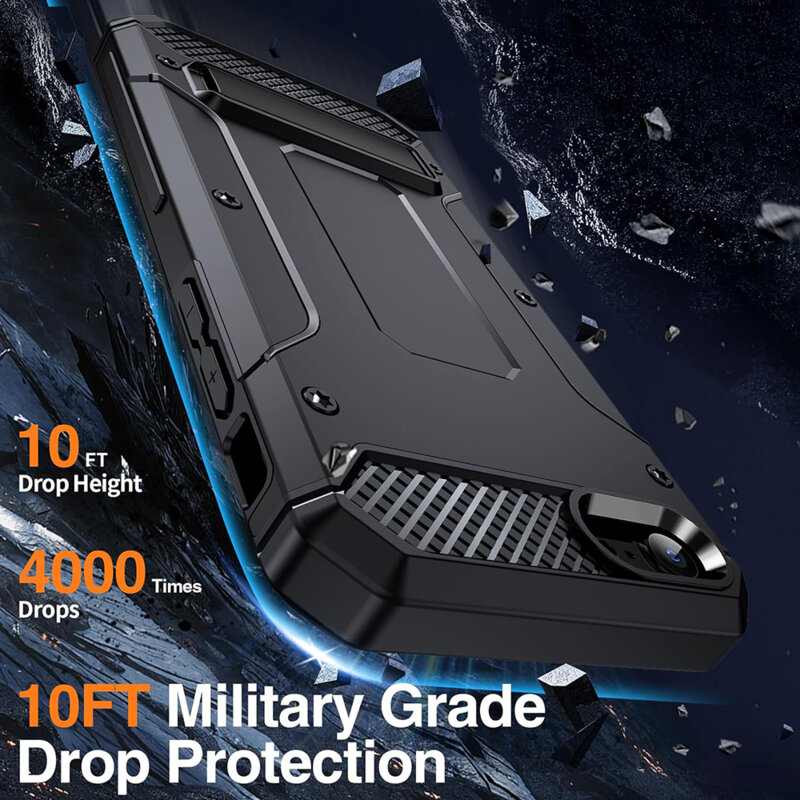 Husa antisoc iPhone 7 Techsuit Hybrid Armor Kickstand, negru