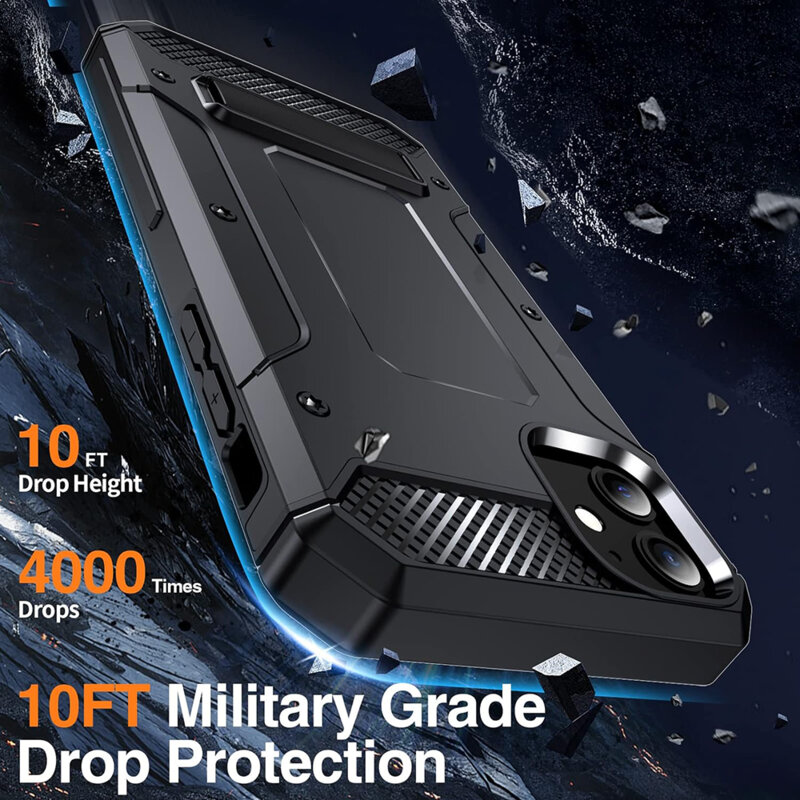 Husa antisoc iPhone 11 Techsuit Hybrid Armor Kickstand, negru