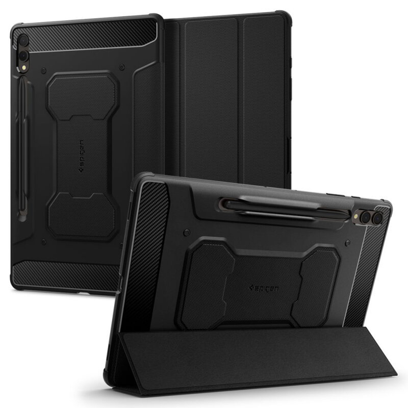 Husa Samsung Galaxy Tab S9 Plus Spigen Rugged Armor Pro, negru
