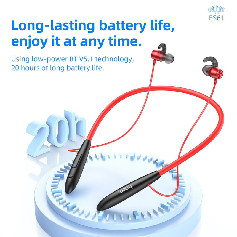 Casti sport Bluetooth wireless pentru alergat Hoco ES61, negru