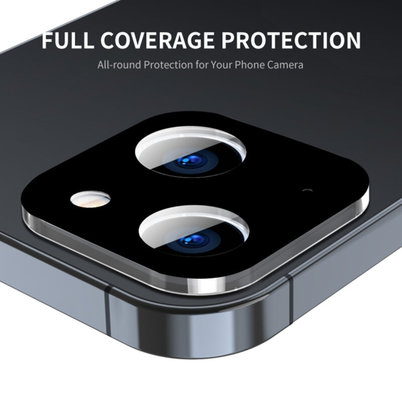 Folie camera iPhone 15 Techsuit Full Glass, negru